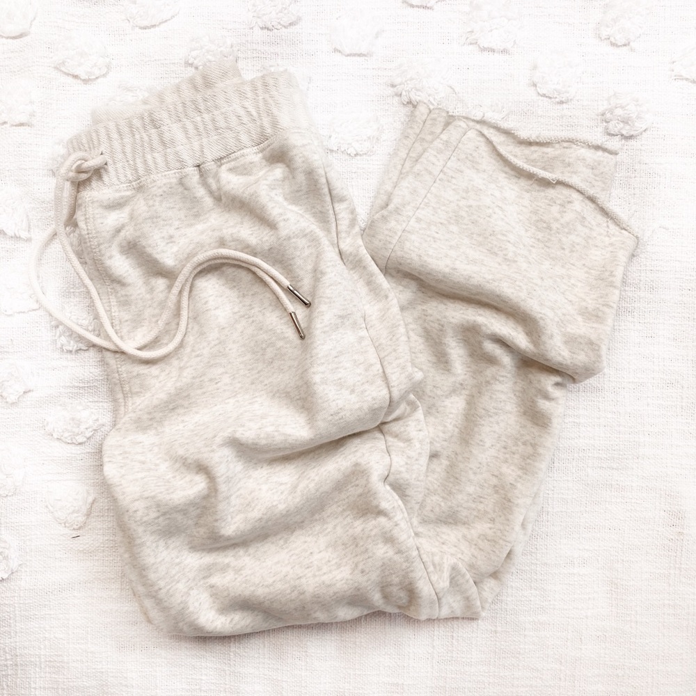 NEW BY THE RIVER French Terry Raw Hem Joggers